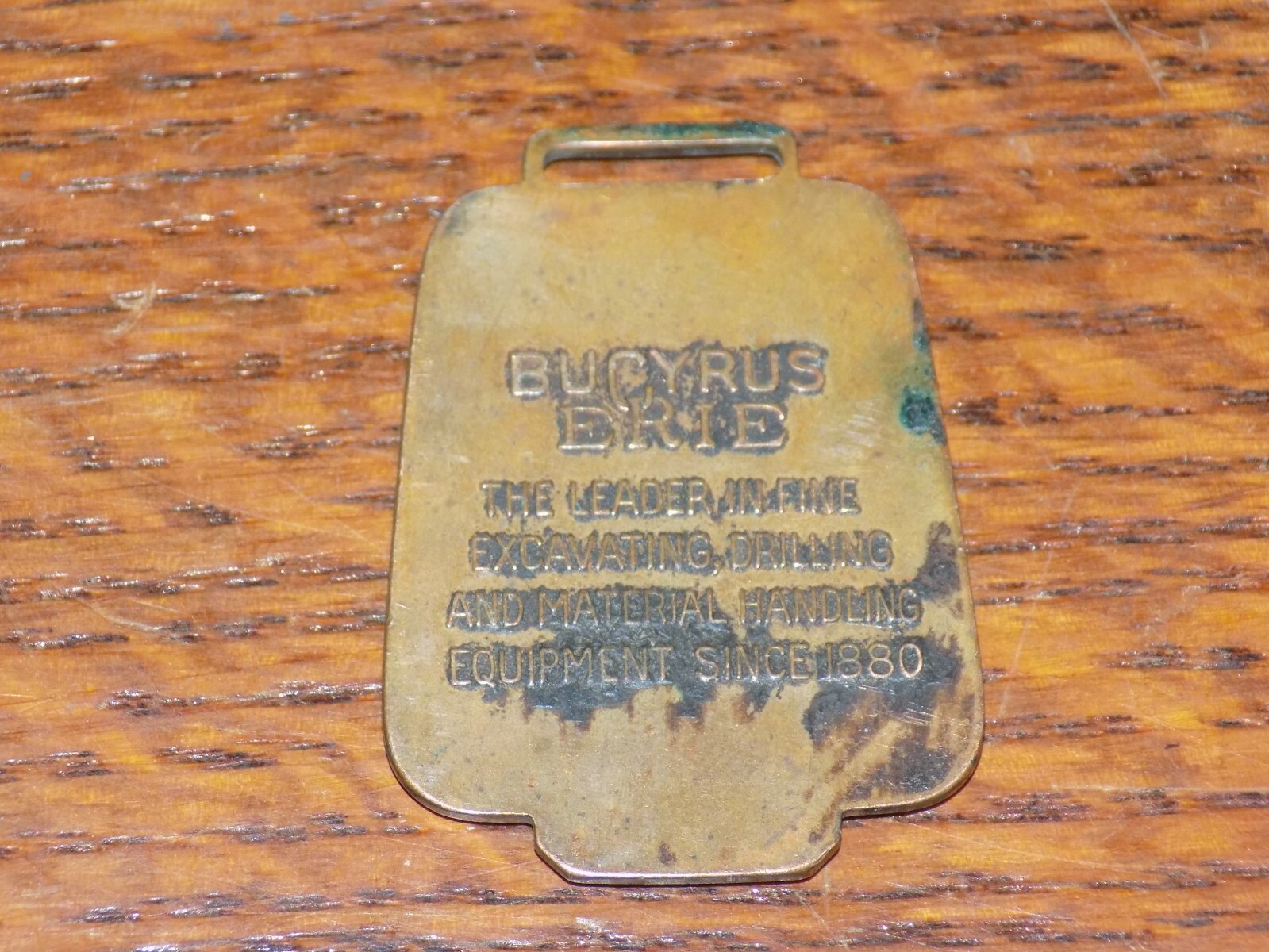 Vintage Bucyrus Erie Metal Watch Fob