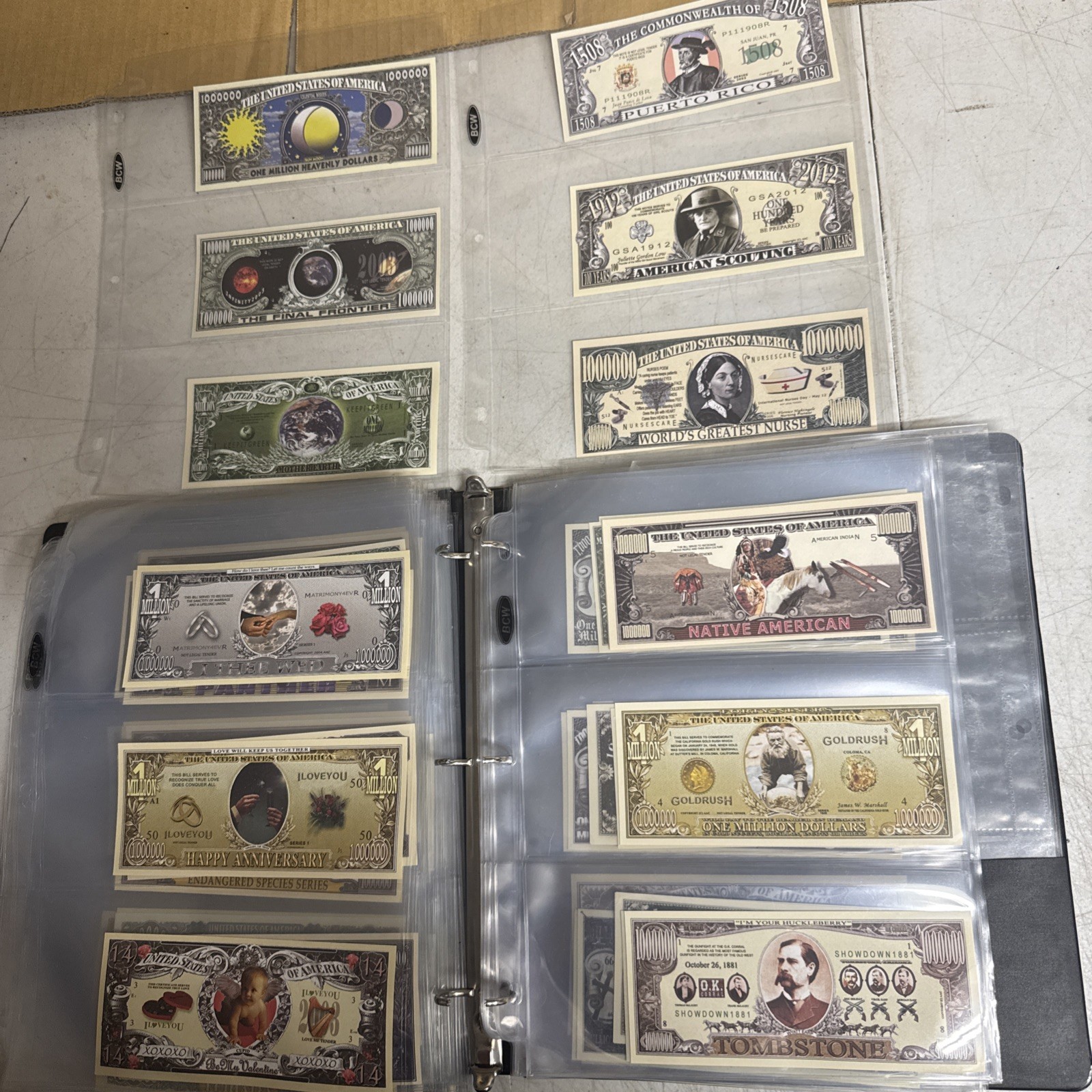 Huge Collection of 200+ Million Dollar Bills Mixed Themes /