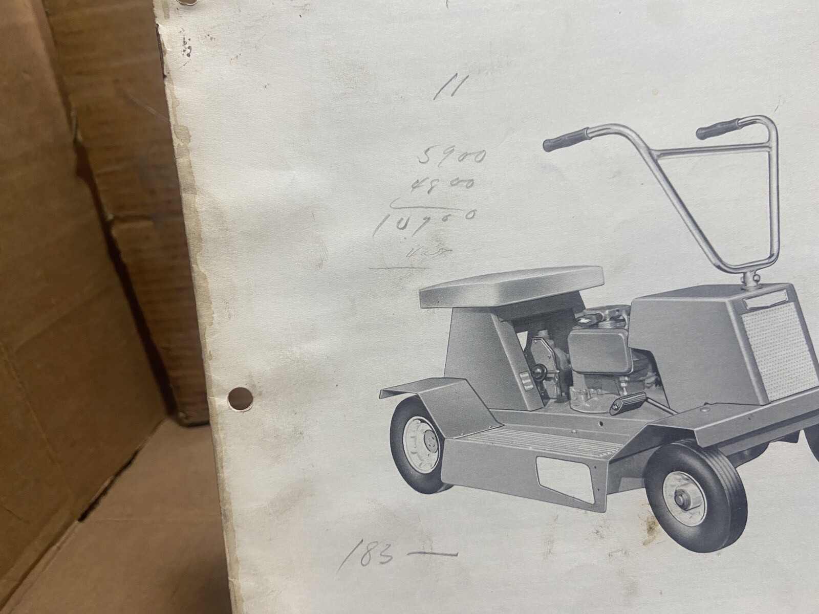 Propulsion Engine Corp. Model 350-01 Riding Mower — Owners Manual w/ Parts List