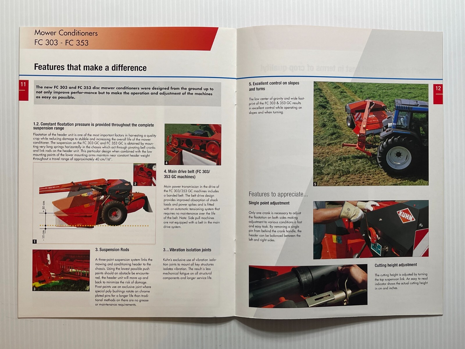 KUHN – FC Mower Conditioners (FC 303 FC 353) – Sales Brochure *Original 2004*