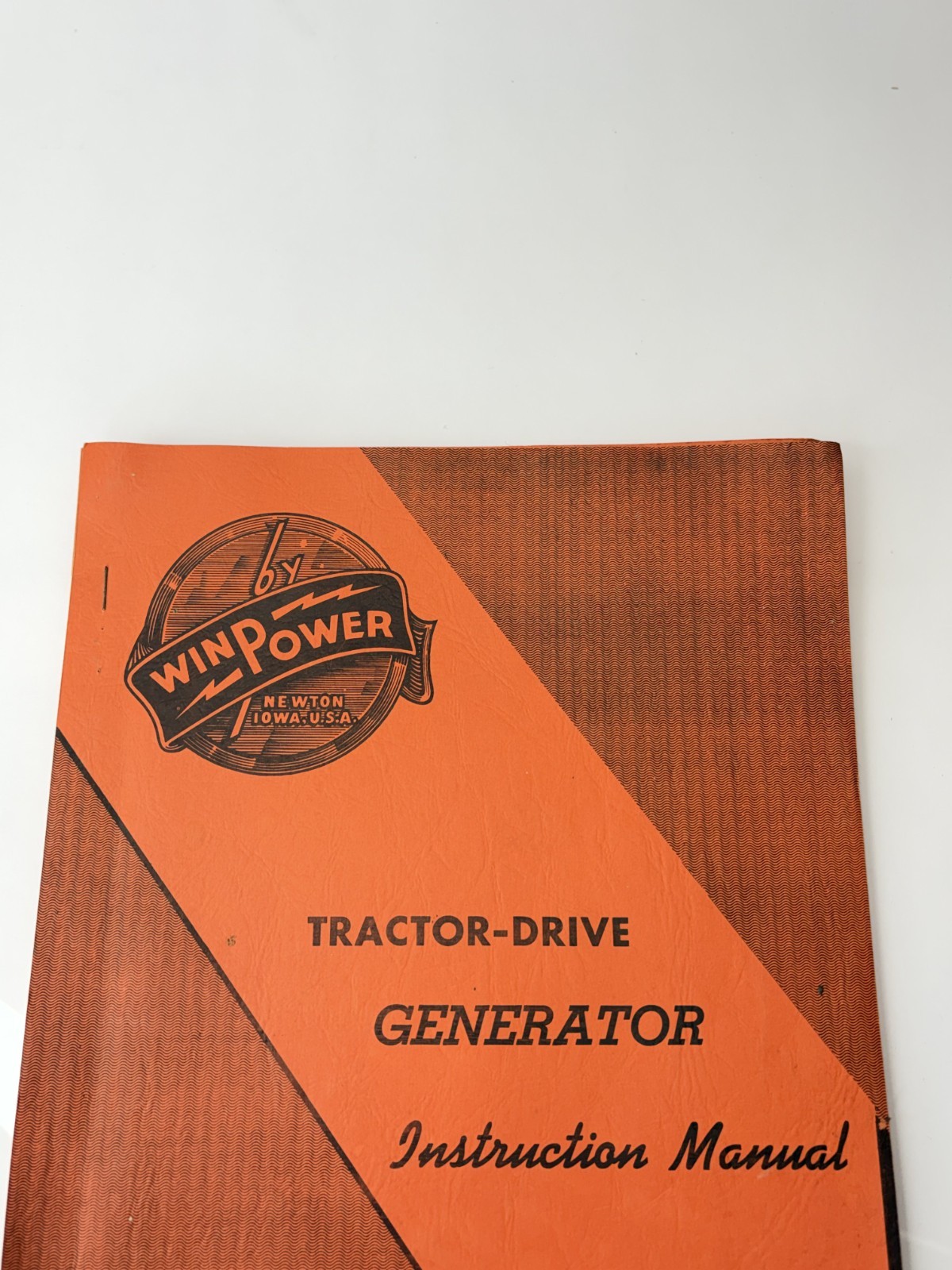 vintage winpower tractor-drive generator instruction manual