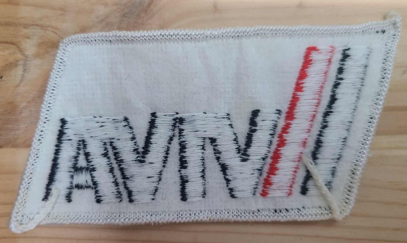 « VIVA Embroidered Patch – Vintage Style Red & Black Stripes Sew-On »