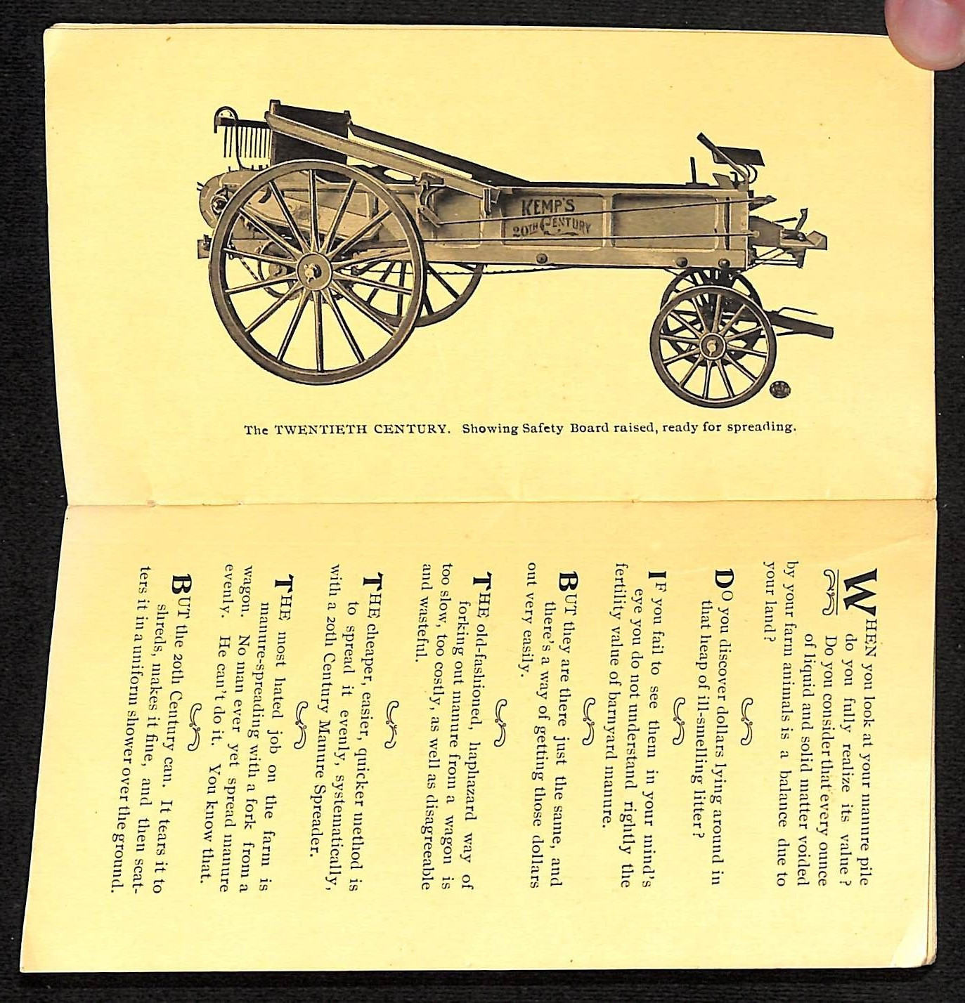 J.S. Kemp Mfg Co « ..Money in the Manure.. » Catalog / Brochure c1905-10 Scarce