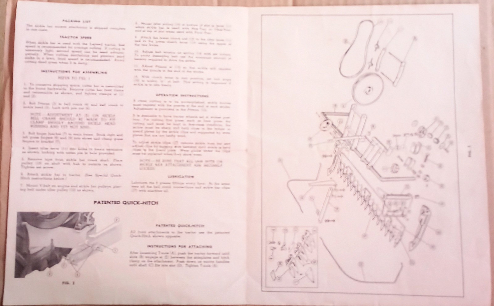 1950&rsquo;s Montgomery Wards Sickle Bar Attachment Brochure