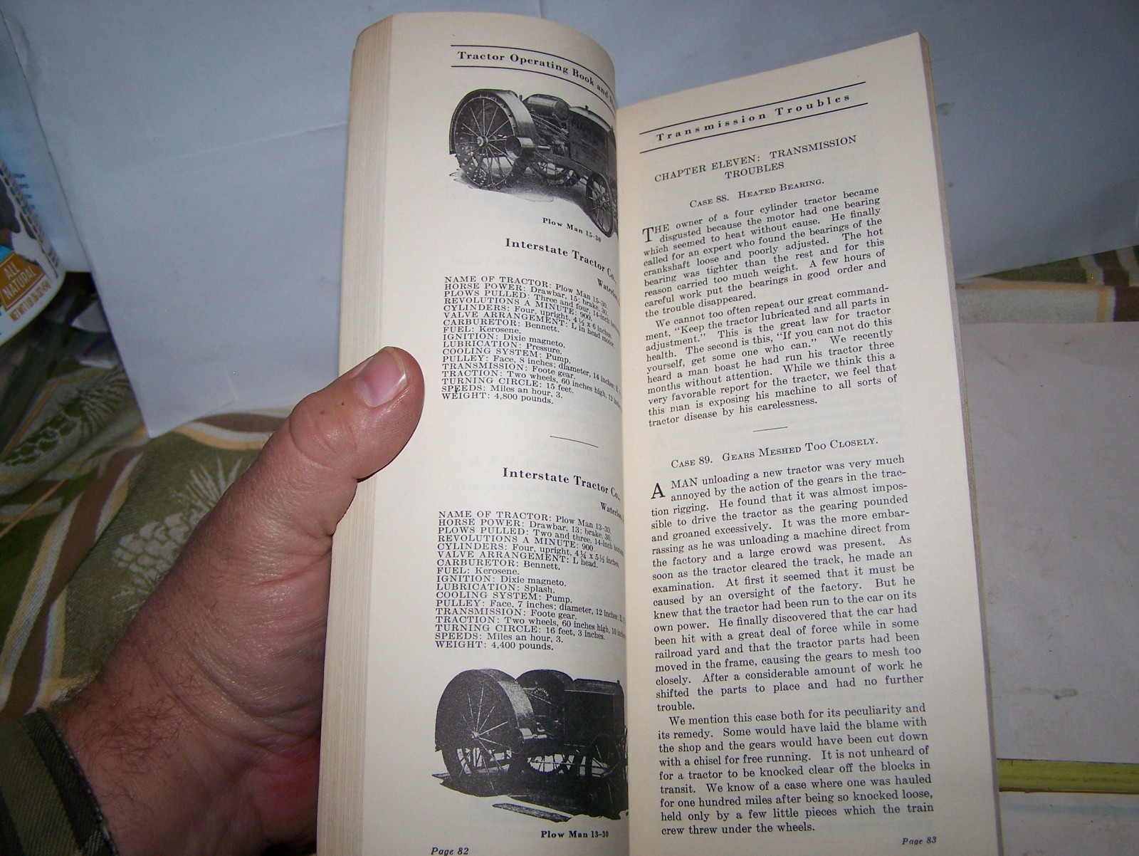 1919 TRACTOR OPERATING BOOK DIRECTORY Catalog Hit Miss Engine Magneto Oiler
