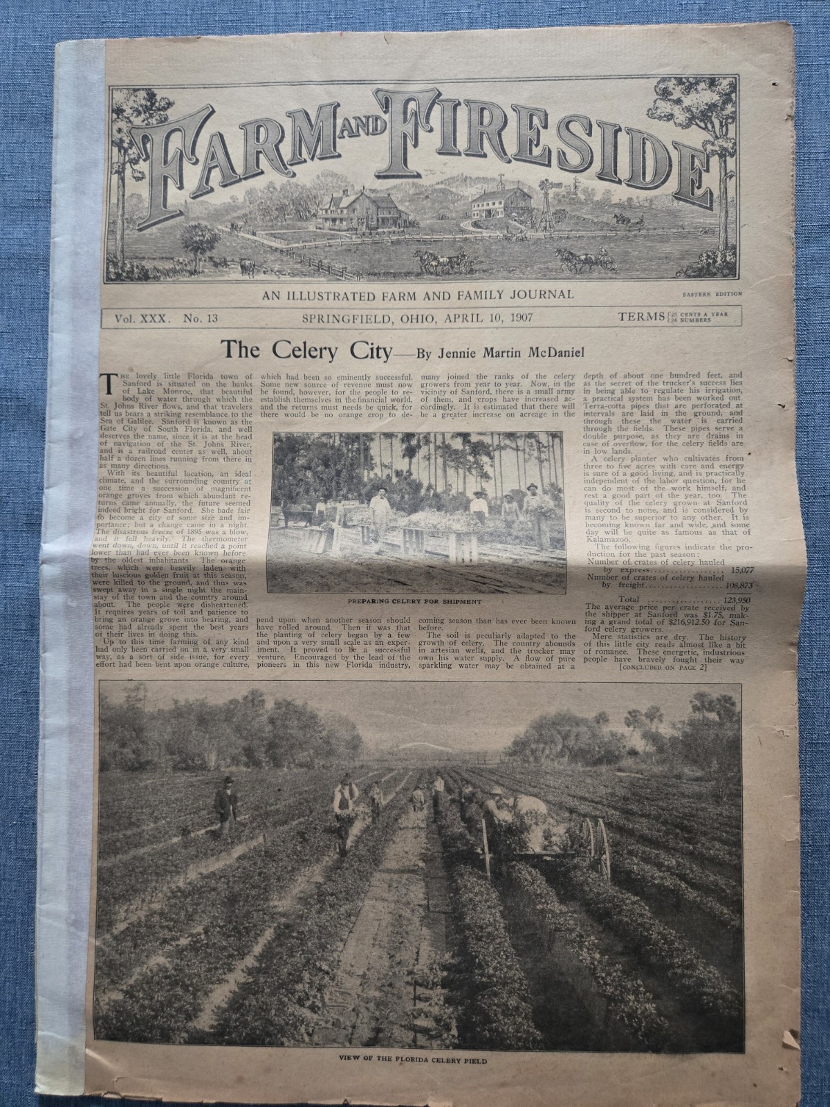 Farm & Fireside Newspaper April 10 1907 Articles Ads Fashion News Humor