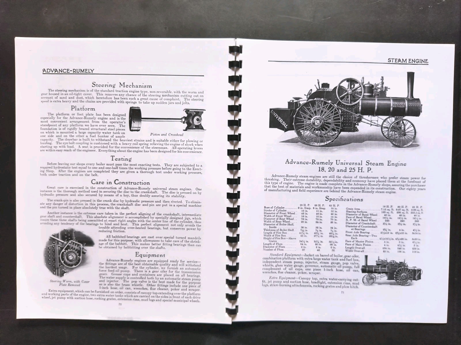 Rumley Oil Pull Tractor Dealer Brochure Owners Manual Print Advertising Reprint