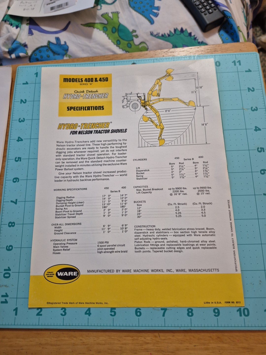 1960&rsquo;s? Nelson Models 400 & 450 Hydro-Trencher Brochure Series B