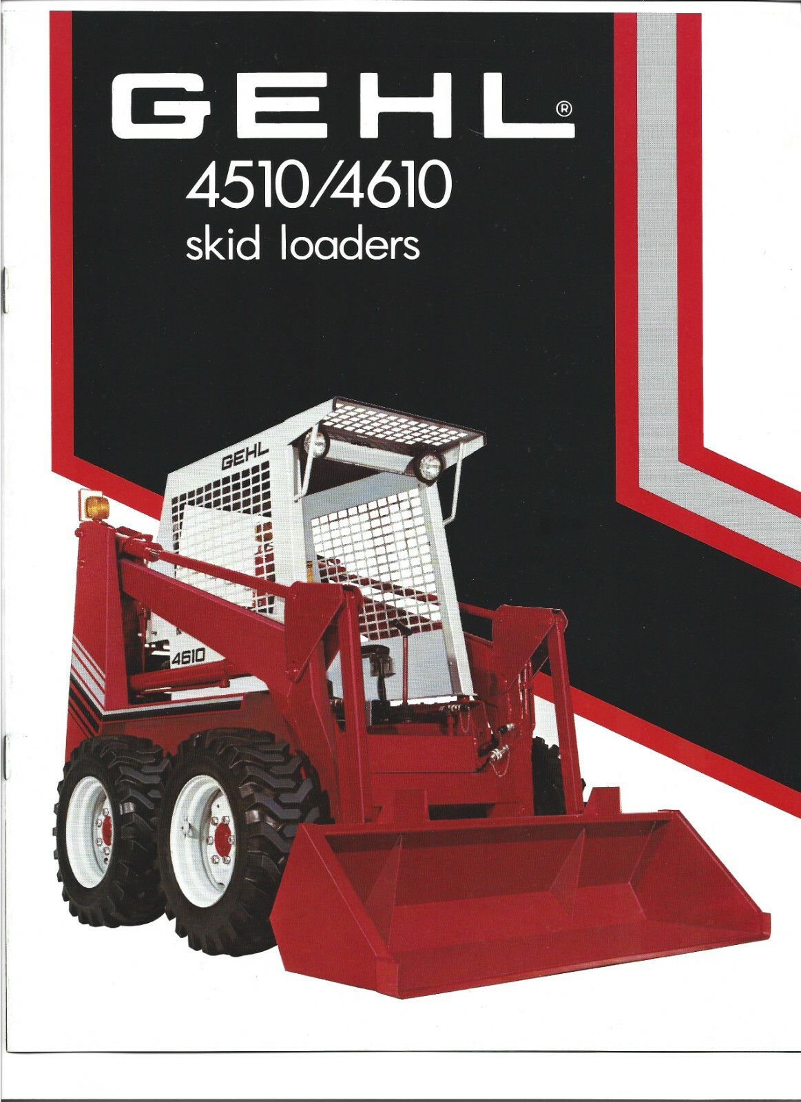 Original Gehl 4510 4610 Skid Steer Loaders Sales Brochure Form # 4271-1082-30M