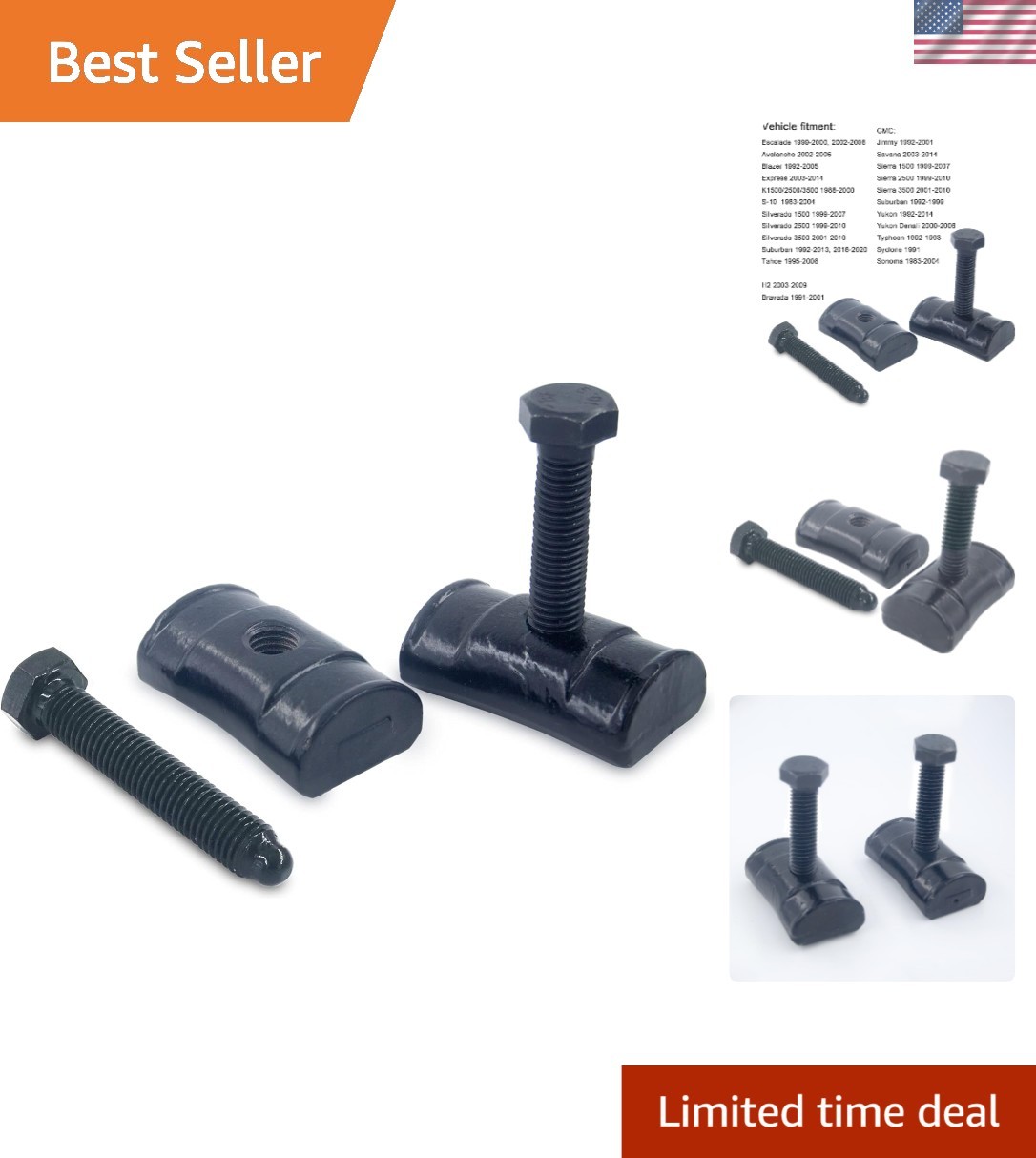 Torsion Bar Adjustment Blocks & Bolts for Chevy SUV & Trucks – Full Thread Set