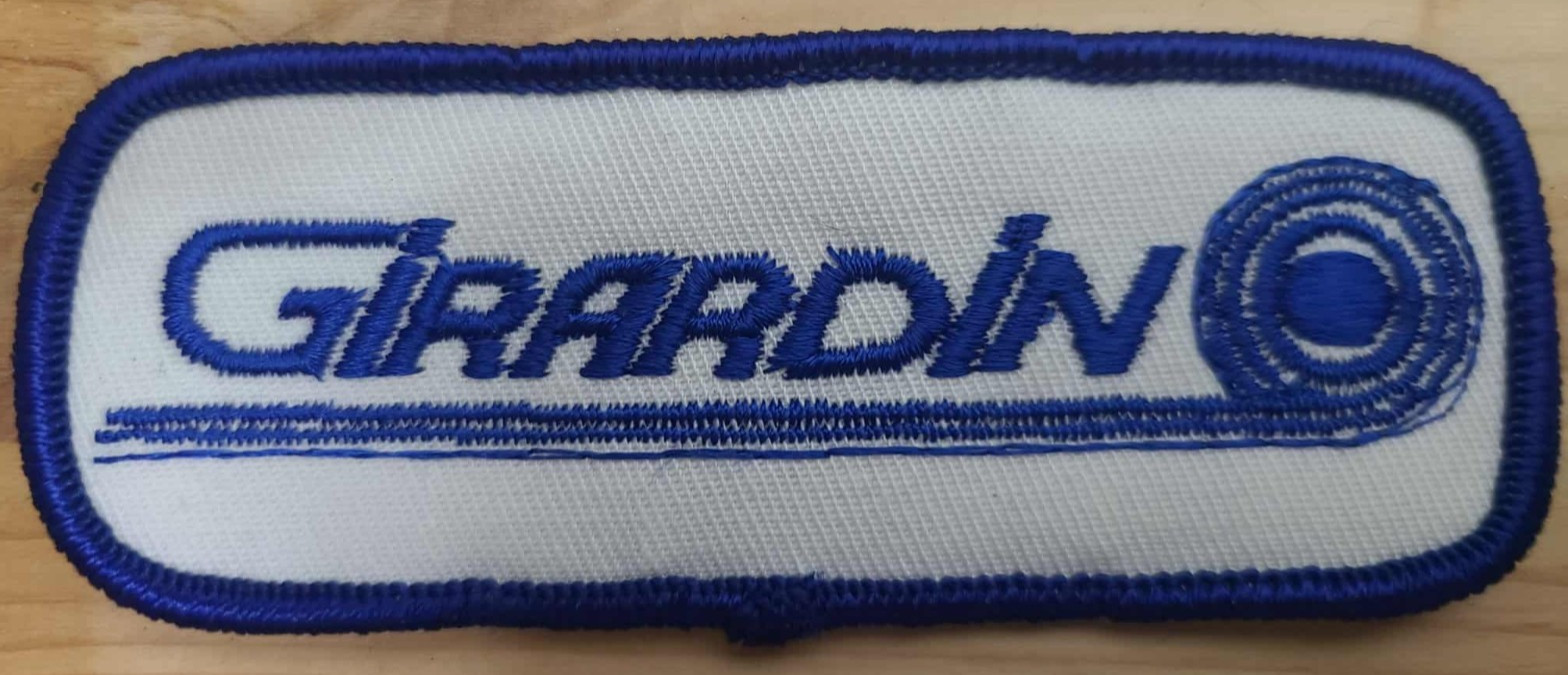 « Girardin Embroidered Patch Blue White Vintage Logo Badge Iron-On Sew On Collect
