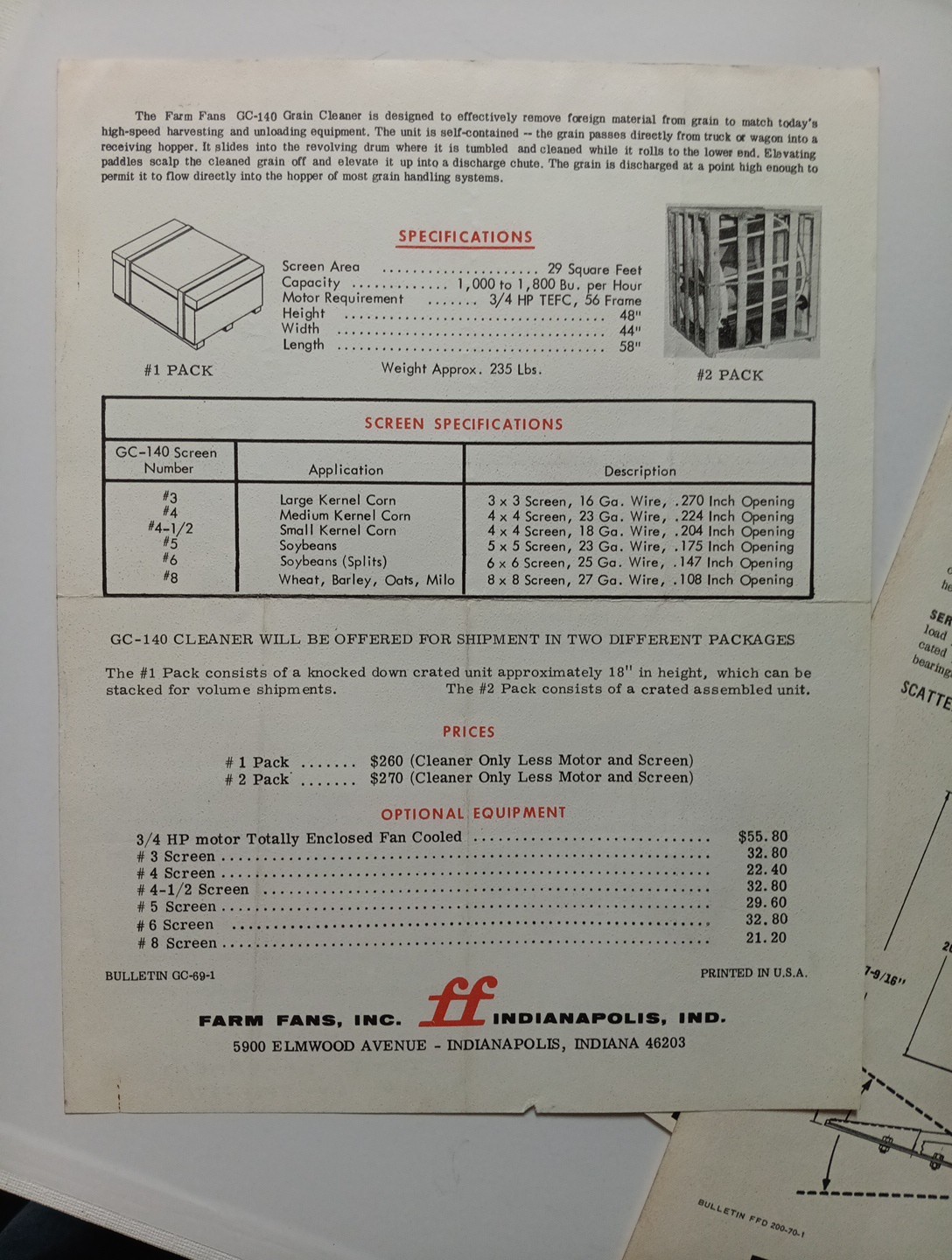 3 Vintage Farm Fans Advertising Flyer Lot Grain Cleaner Scatter Dry System