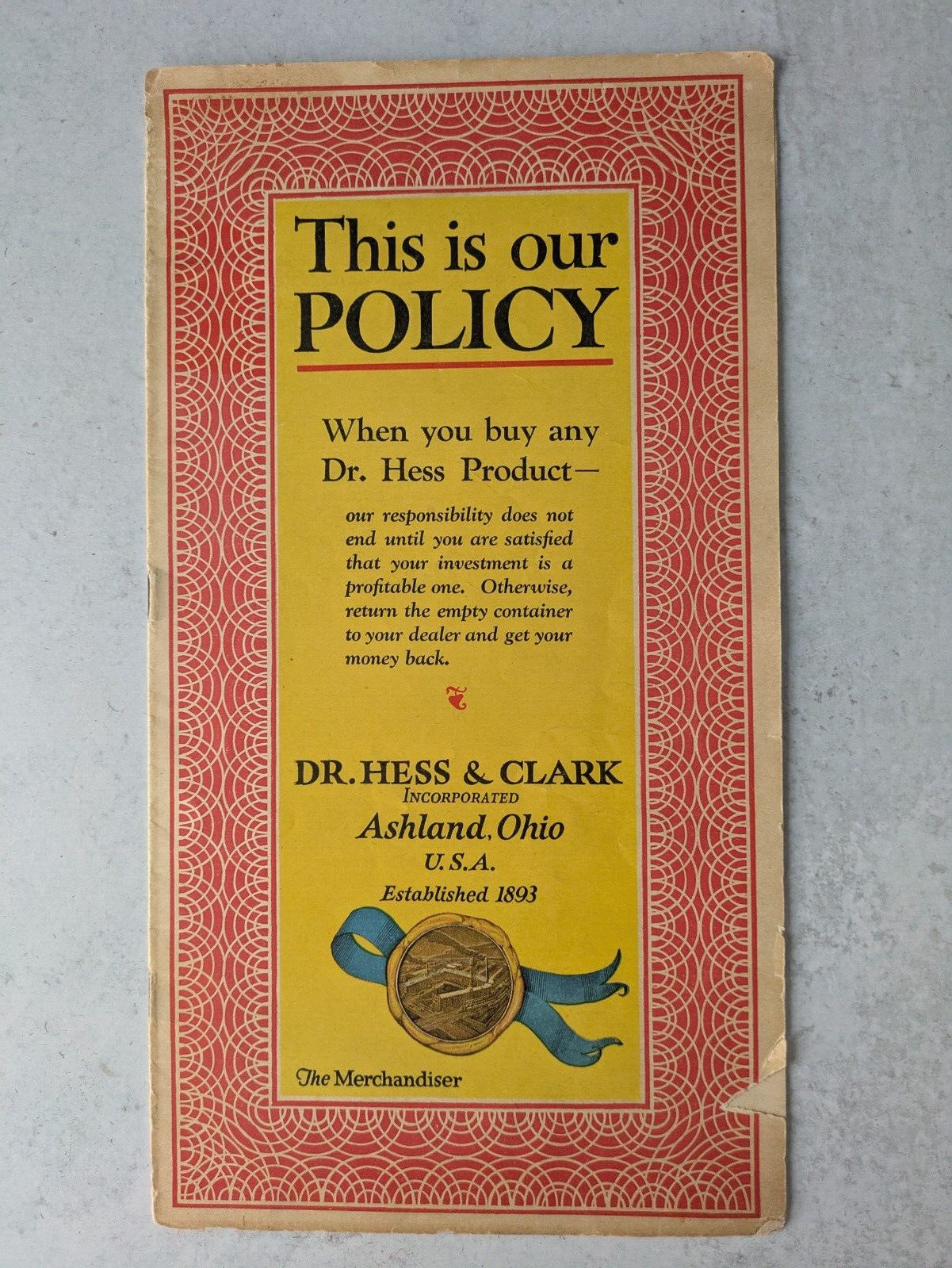 Dr. Hess & Clark Merchandiser Agricultural Ad Booklet Ashland Ohio