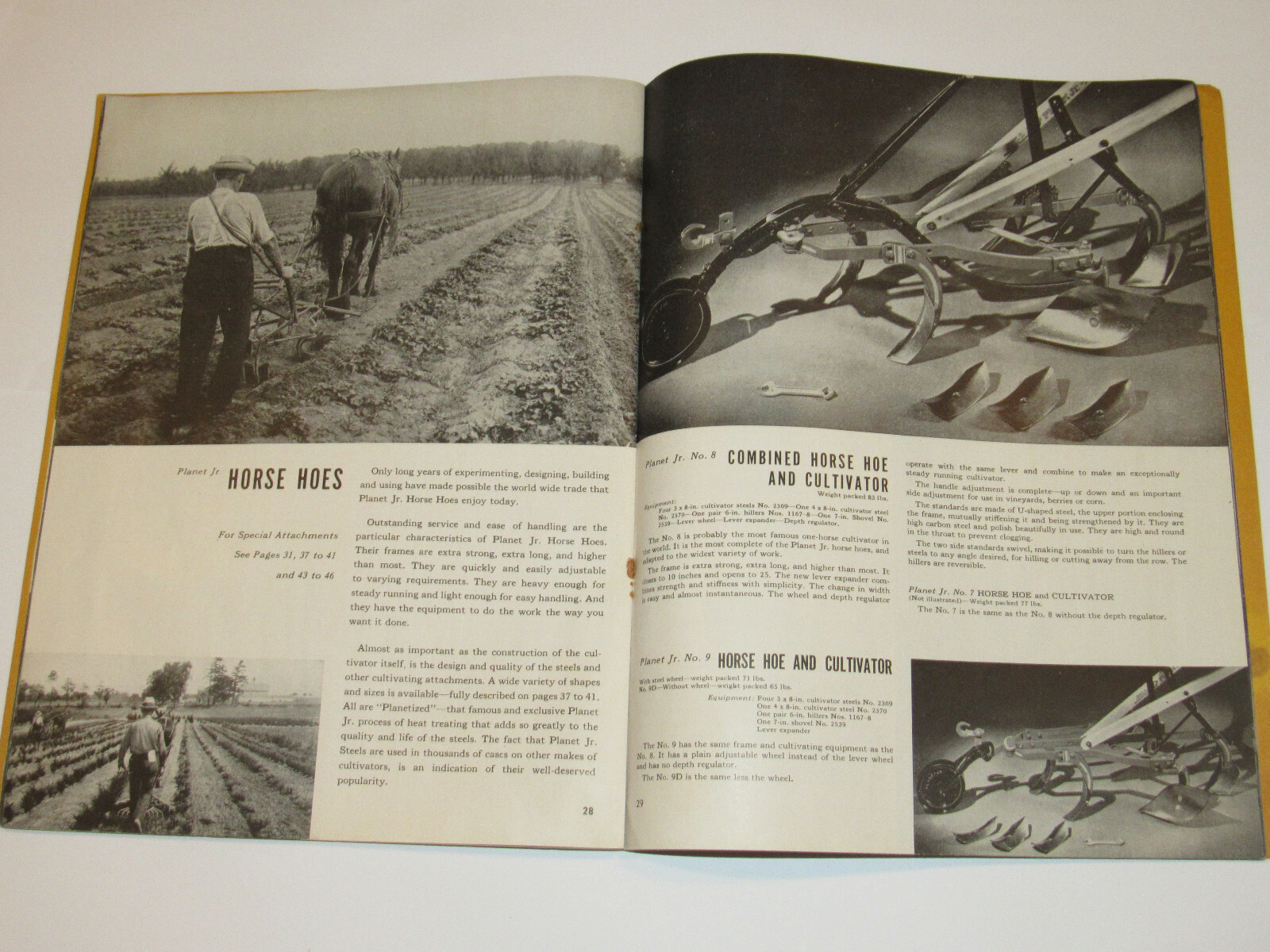 VTG 1944 PLANET JR AGRICULTURAL IMPLEMENTS CATALOG! W/PRICE LIST! SEEDERS/PLOWS+