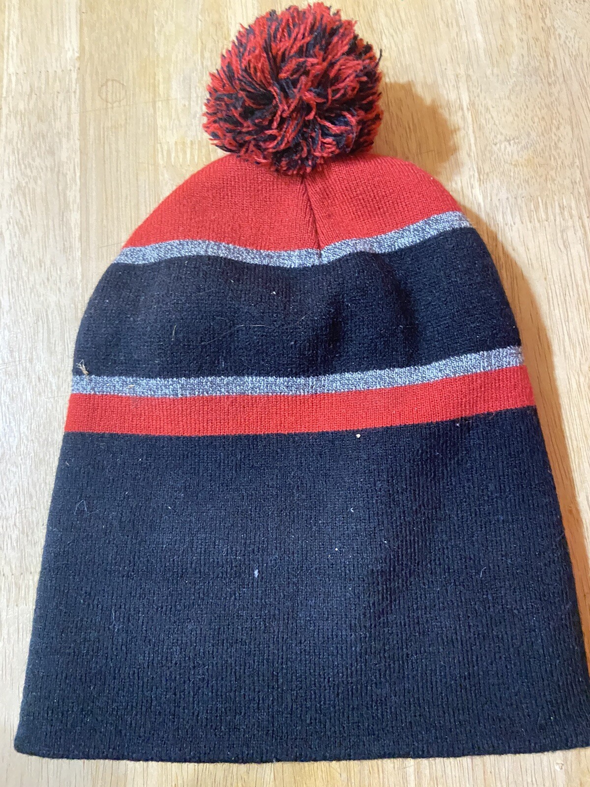 Purina Toboggan Beanie Hat Rare Collectible Advertisement Red Black Ski