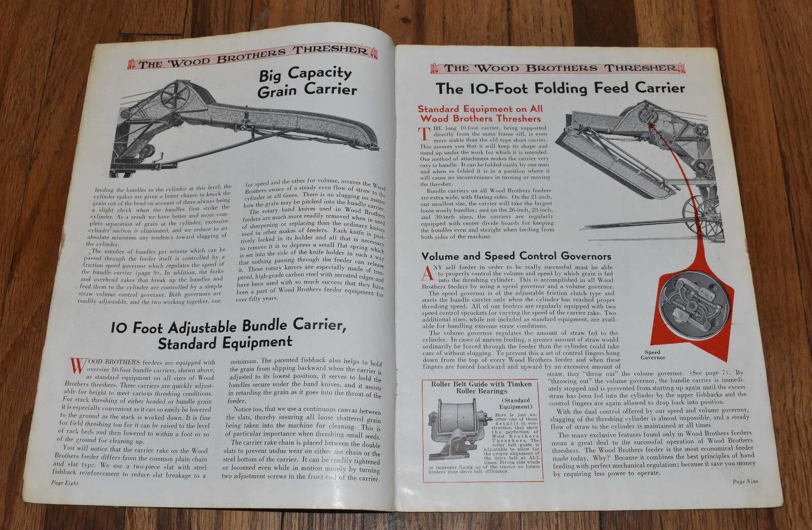 Vintage Wood Brothers Thresher Sales Catalog Brochure