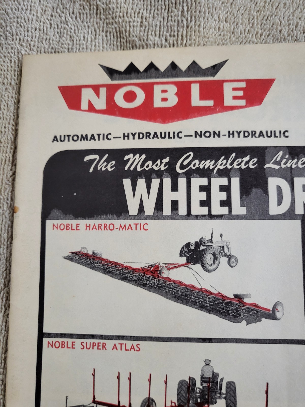 NOBLE DAKON Harrow BROCHURE 1968? John Deere IH Sioux Falls, SD. Dakota Iron