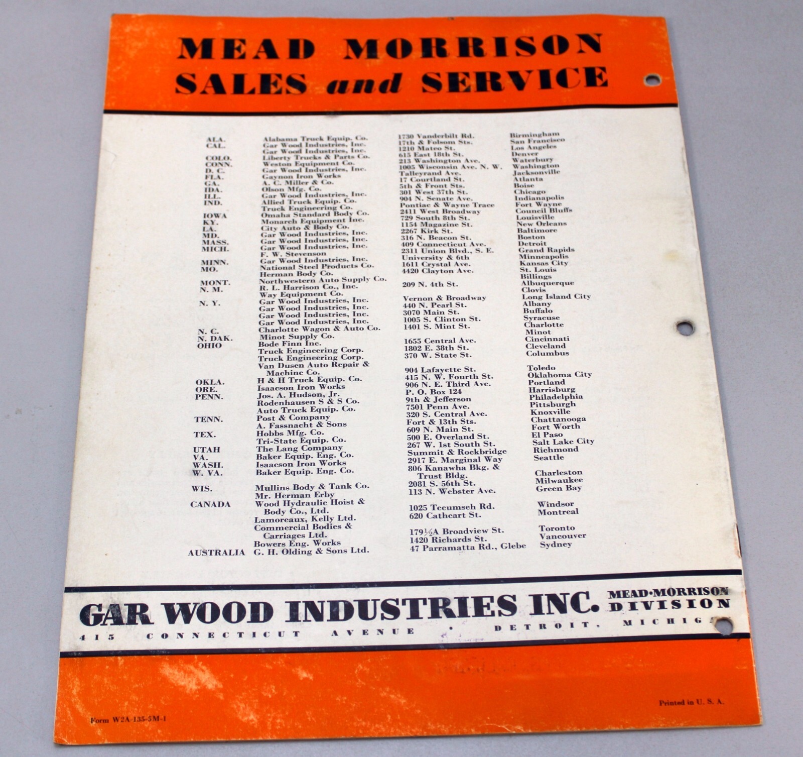 Mead Morrison Heavy Duty Take Offs Parts Catalog