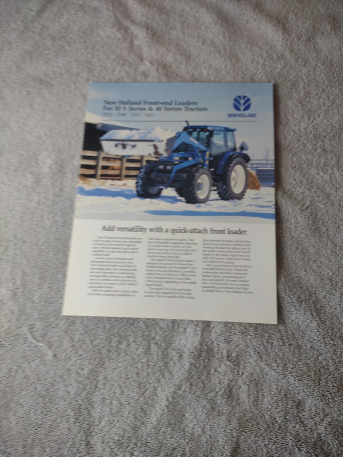 New Holland Front-end Loader Sales Brochure. 7210. 7309. 7312. 7411. Lot Of 15.