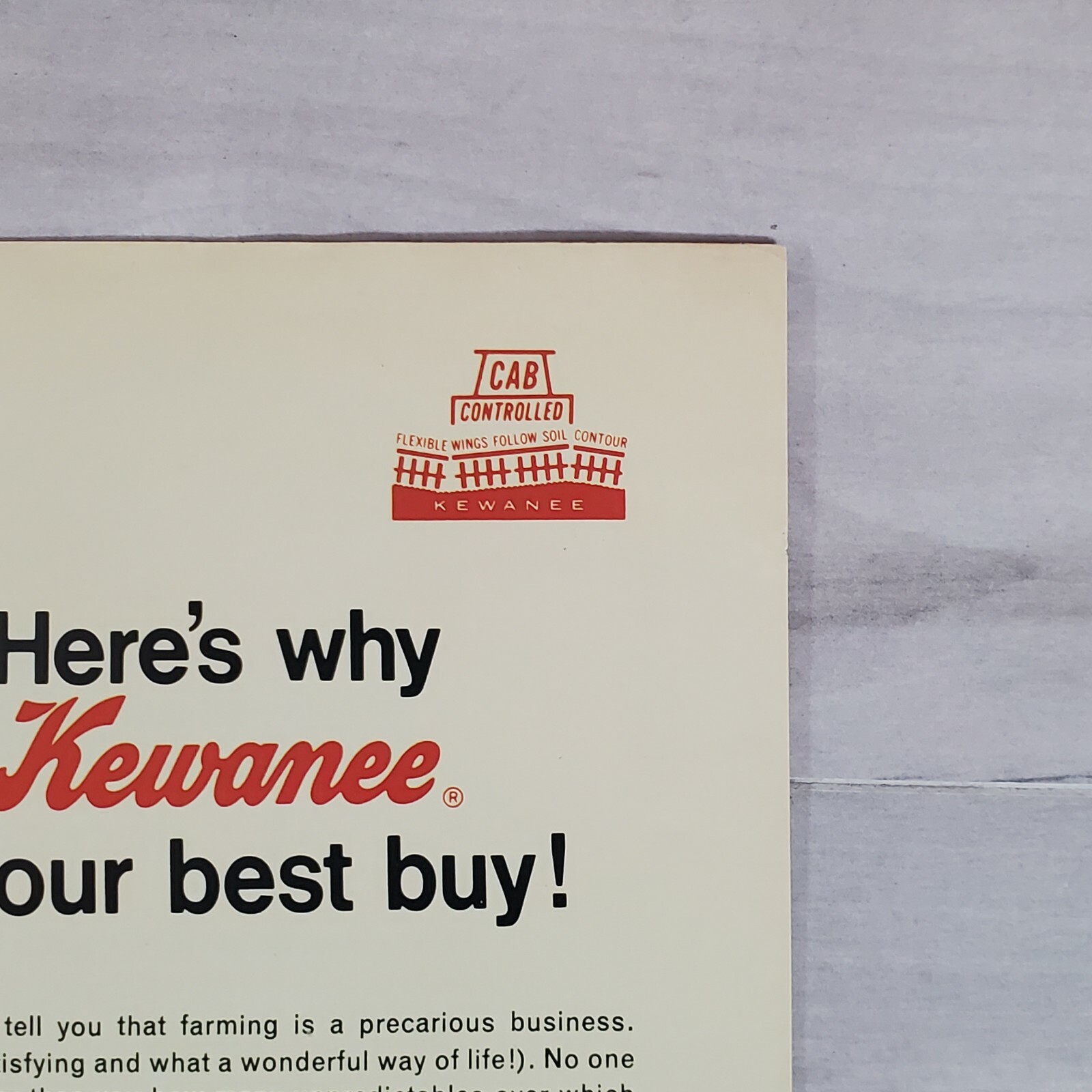 Original 1975 Ad Advertisement Kewanee Farm Tractor Equip Mulchers Cultivators