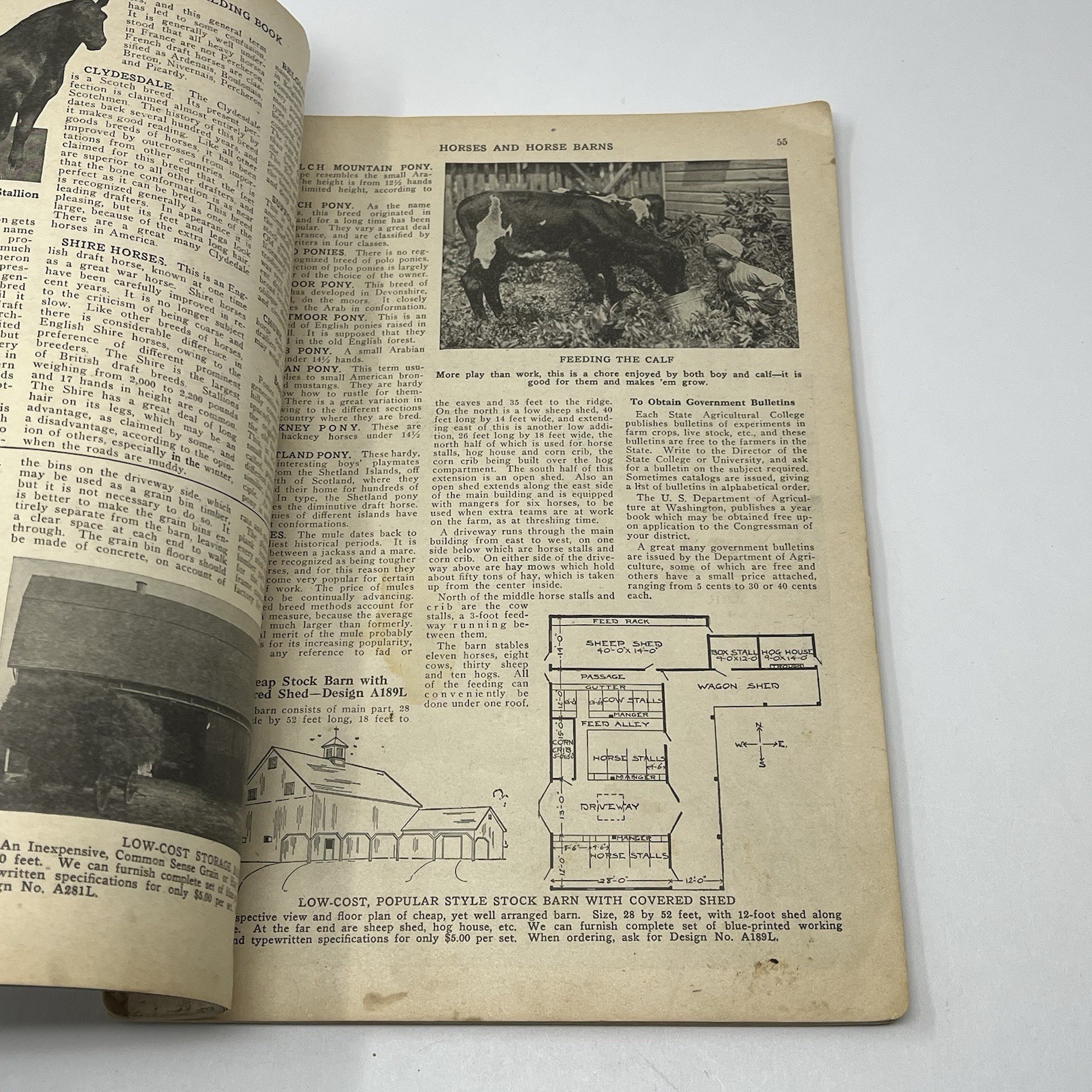 1920&rsquo;s Blueprint Plans Catalog Barns Homes Farm Dairy Cattle Horse Hogs Orchard