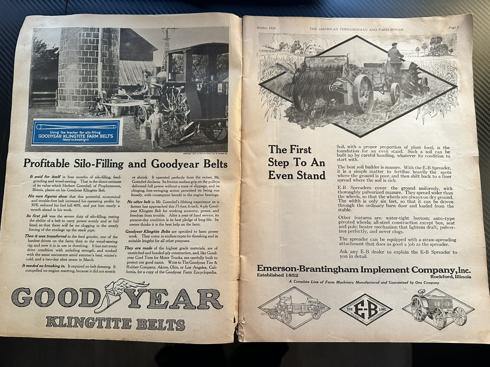 The American Thresherman & Farm Power MAGAZINE October 1920 MADISON, WIS. Vol 23