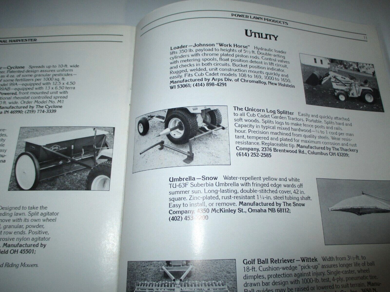 *IH International Special Duty Equipment Cadet Tractors & Riders Sales Brochure
