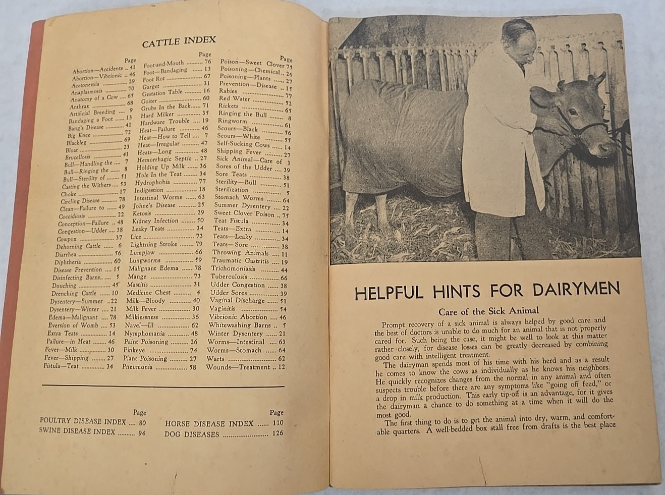 Vintage 1947 Hoard&rsquo;s Dairyman How to Treat Common Ailments of Farm Animals