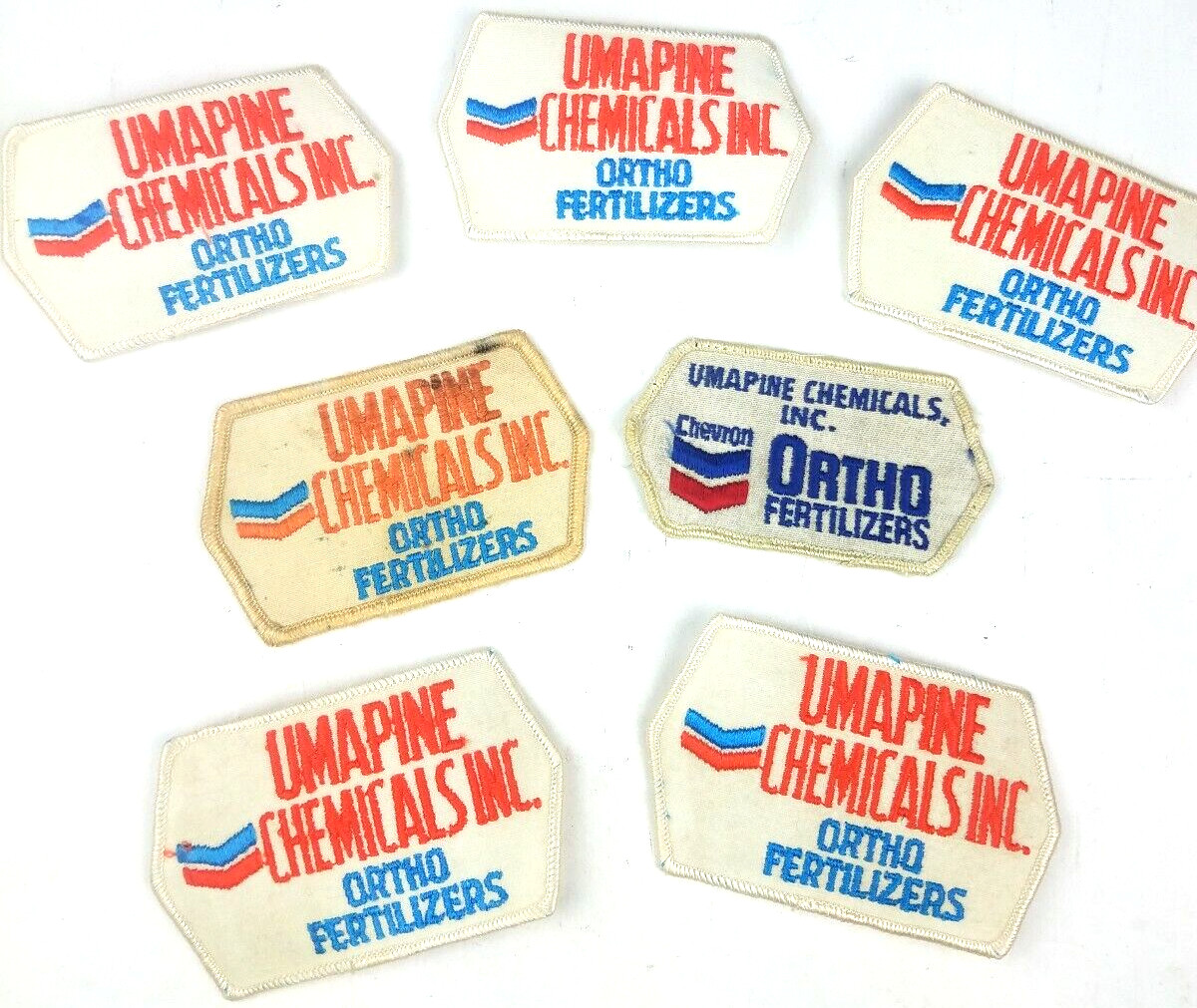 Vintage Lot of 7 Chevron Umpaine Chemicals In Ortho Fertilizers Patches