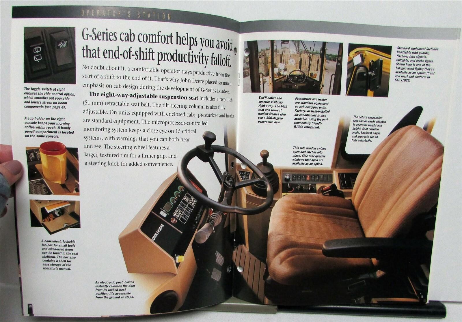 1995 John Deere 544G 624G 644G Loader Specifications Construction Sales Brochure