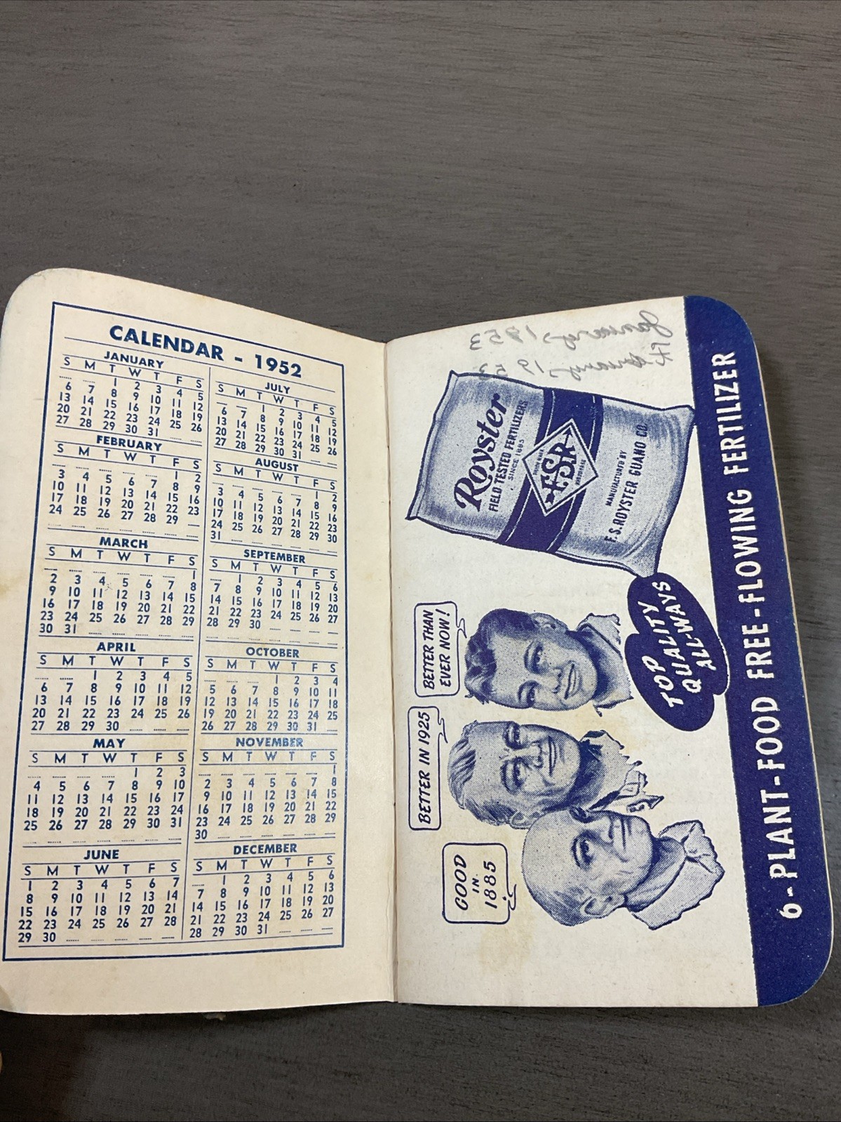 Vintage 1953 53 Royster Guano Co Fertilizer Ledger Farm Notepad Reference B36