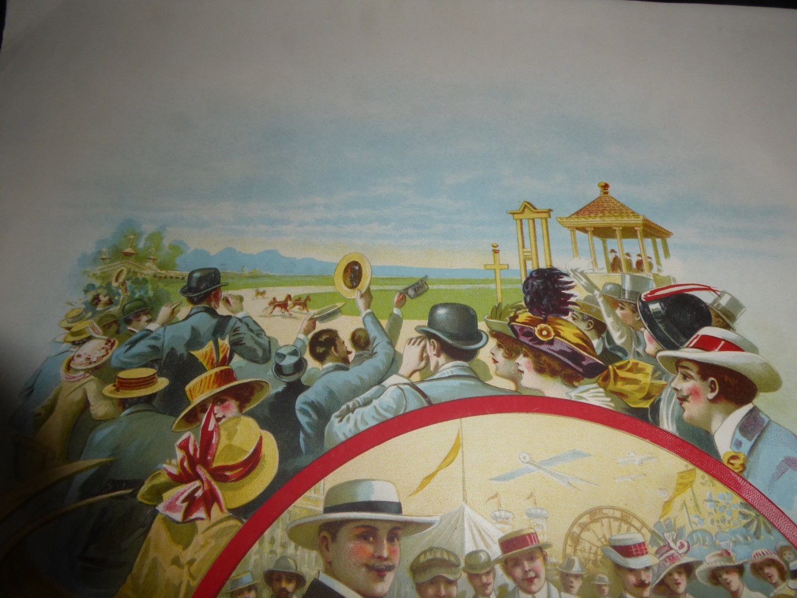 ORIGINAL ANTIQUE 1900 STONE LITHO HAYES STATE FAIR LIVESTOCK HORSE RACING POSTER