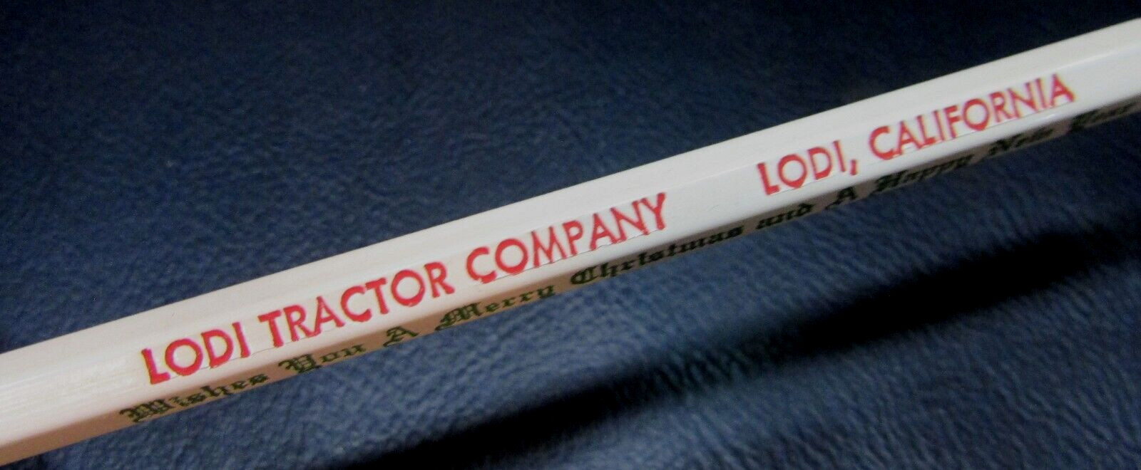 New Vintage Lodi CA Tractor Company California Old White Wood Advertising Pencil