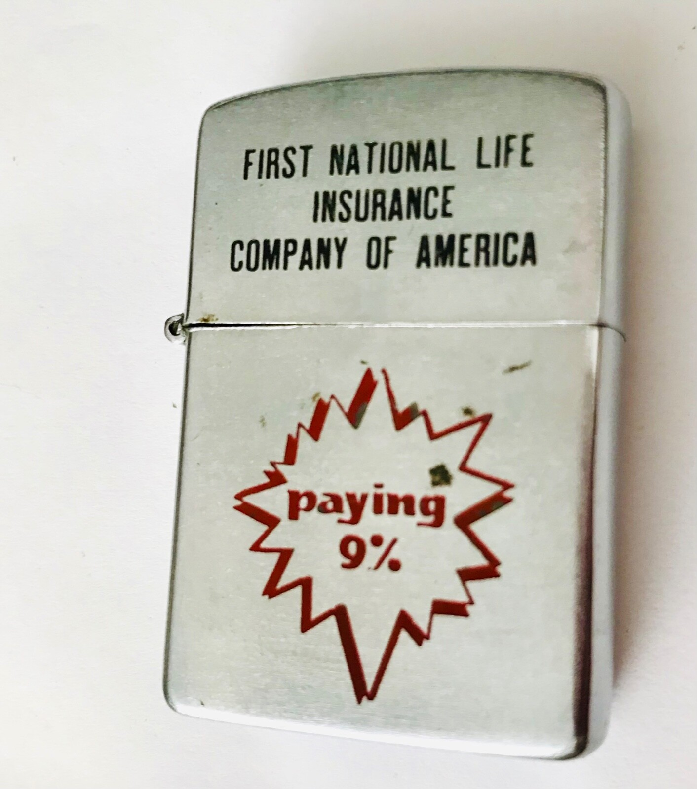 Vtg First National Life Insurance of America Promo Lighter Farmer Insurance
