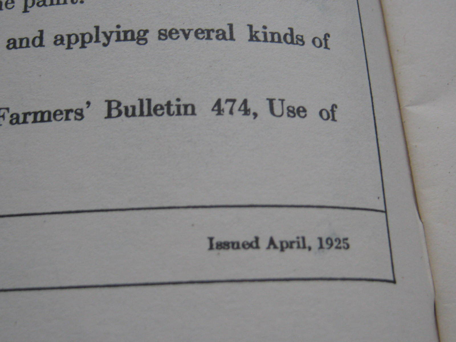 1925 US Dep&rsquo;t of Agriculture Farmer&rsquo;s Bulletin No.1452 Painting On The Farm