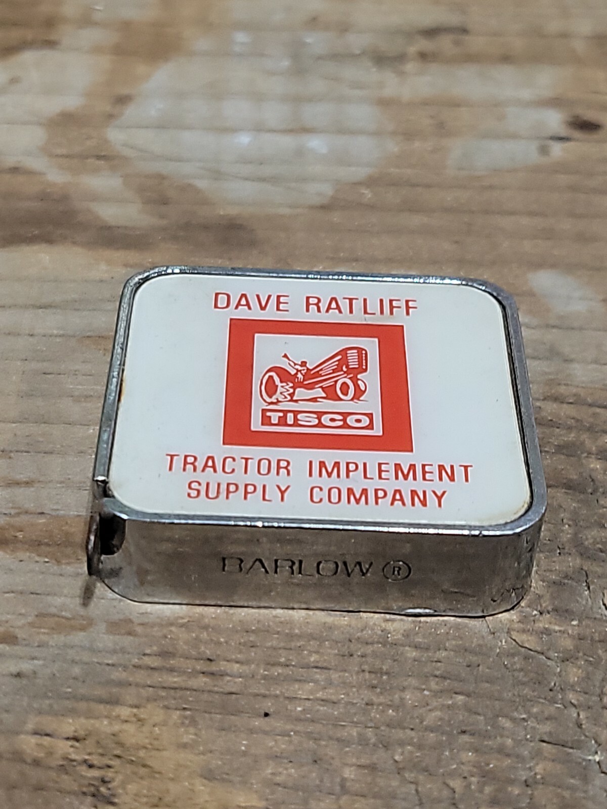 Vintage TISCO Tractor Implement Supply Company Dave Ratliff Barlow Tape Measure