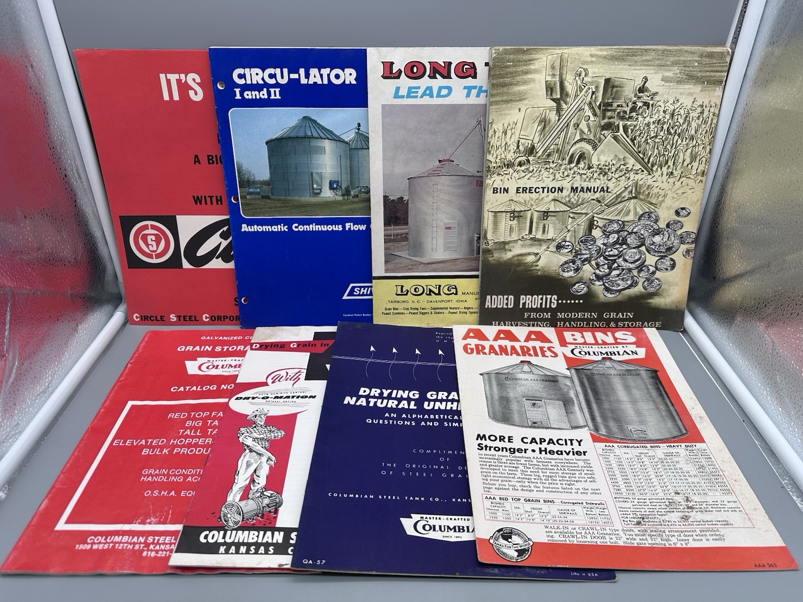 Vintage Grain Bin Sales Brochures Catalogs Farm Farming Lot of 8 Ephemera!