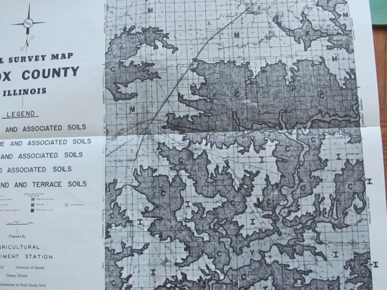 1973 KNOX COUNTY ILLINOIS FARM PLAT BOOK DIRECTORY & SOIL MAP FARM BUREAU