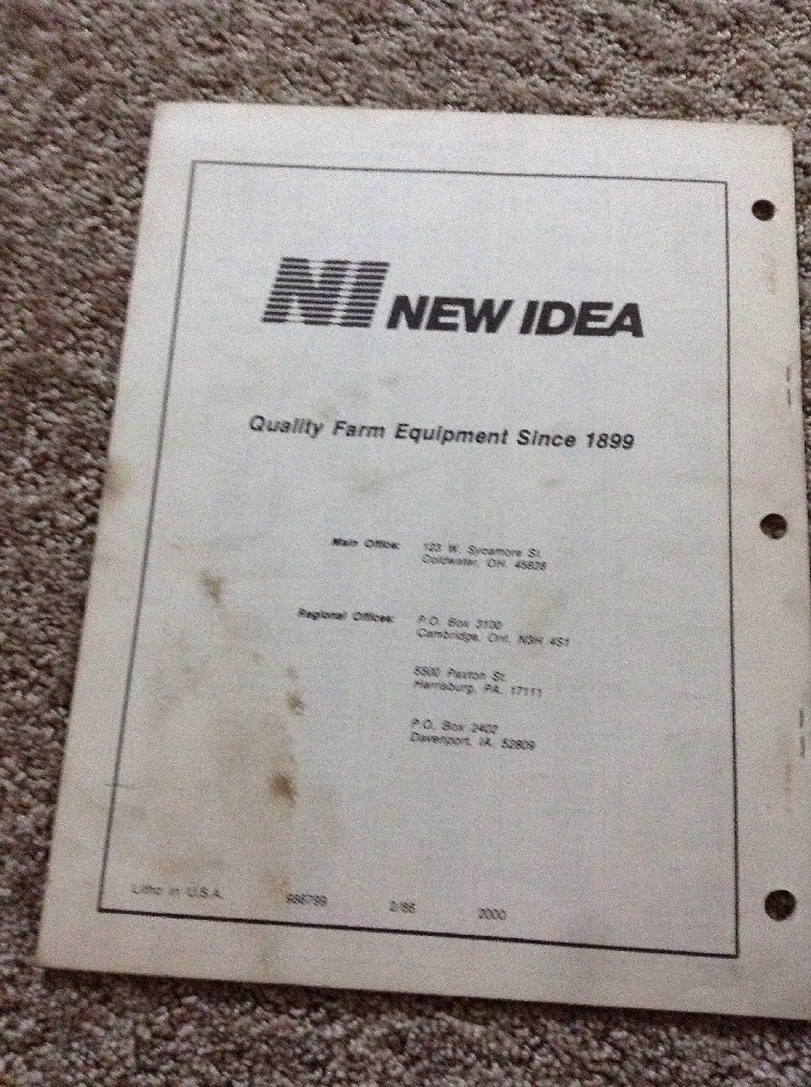 New Idea Disc Mowers Parts Catalog C