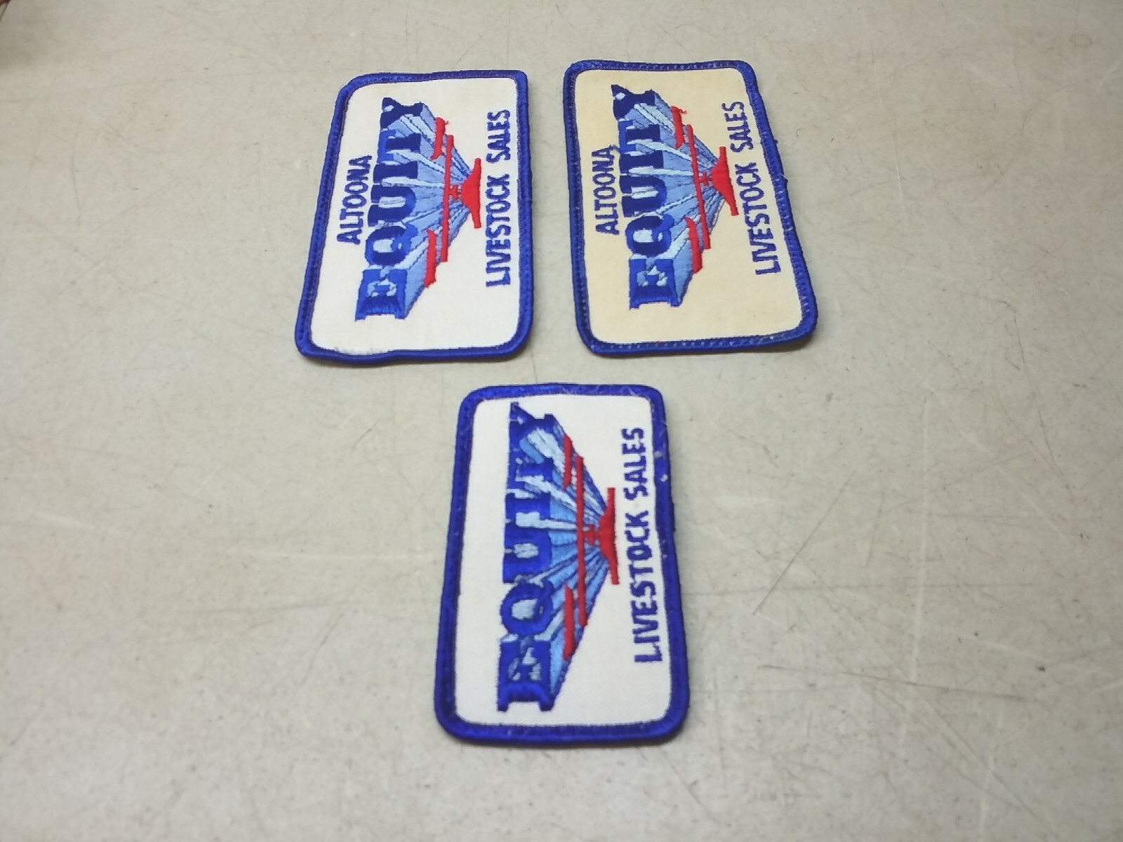 Altoona Equity Livestock Sales Patch Set Of 3 Vintage Wisconsin Cattle Markets