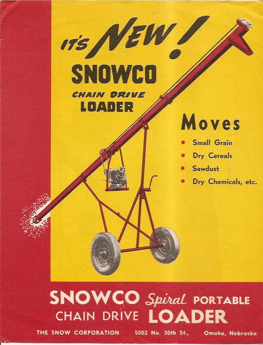 Farm Equipment Brochure – Snowco – Grain Cereal Portable Chain Loader (F2034)