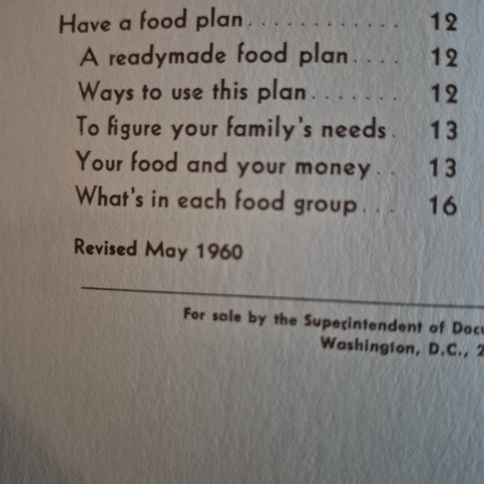 Vintage 1950 Family Fare Food Management and Recipes US Dept Agriculture Dingell