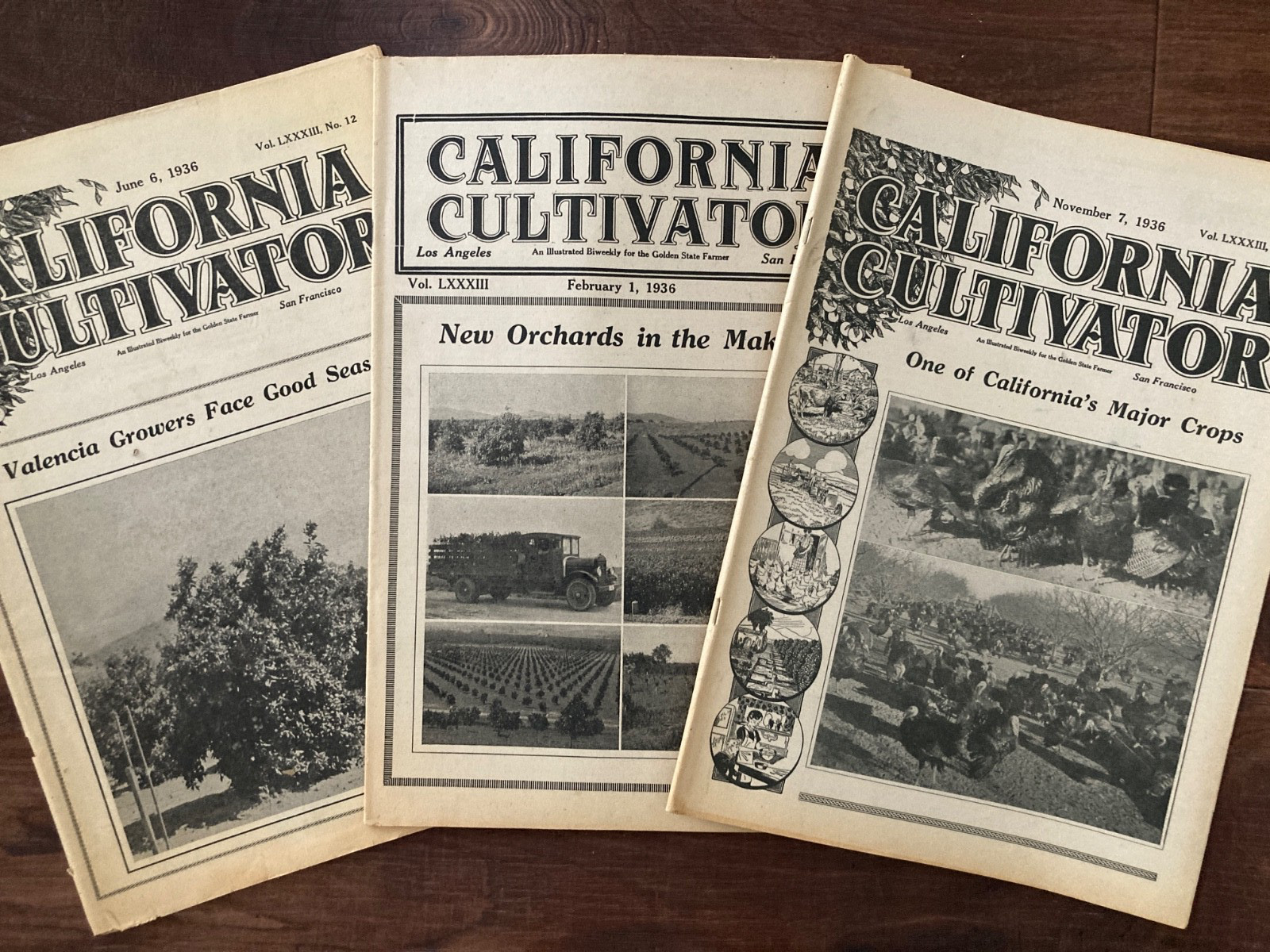 California Cultivator Agricultural Newspaper 1936 Biweekly Lot of 23 VHTF