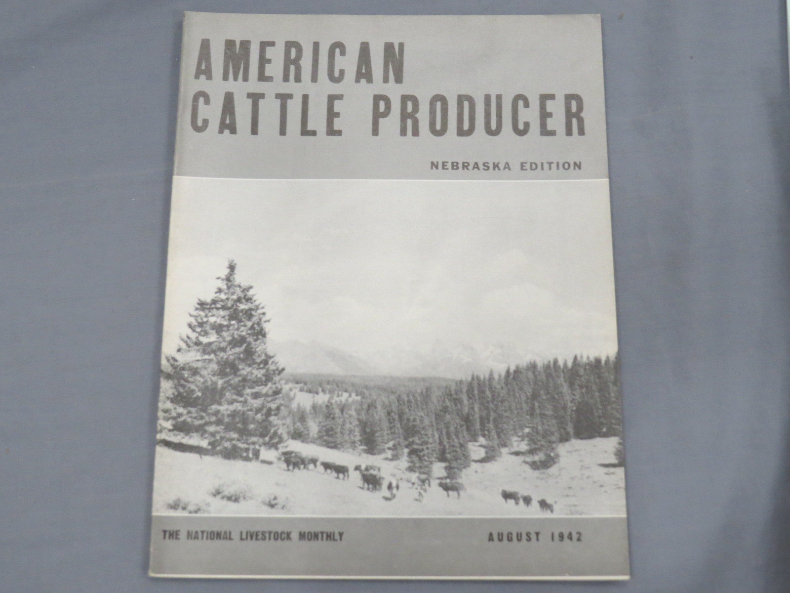 Vintage AMERICAN CATTLE PRODUCER Nebraska Edition Magazine 1942 August Hereford