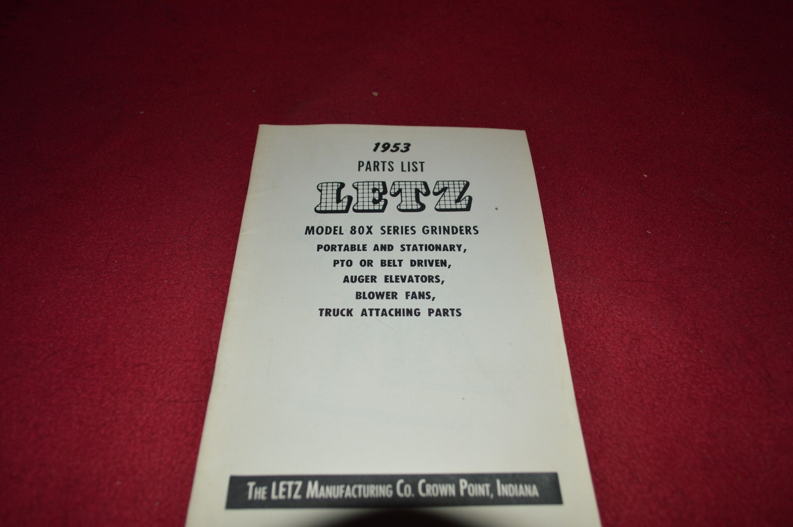 John Deere Letz 80X Dealers Parts Book Manual