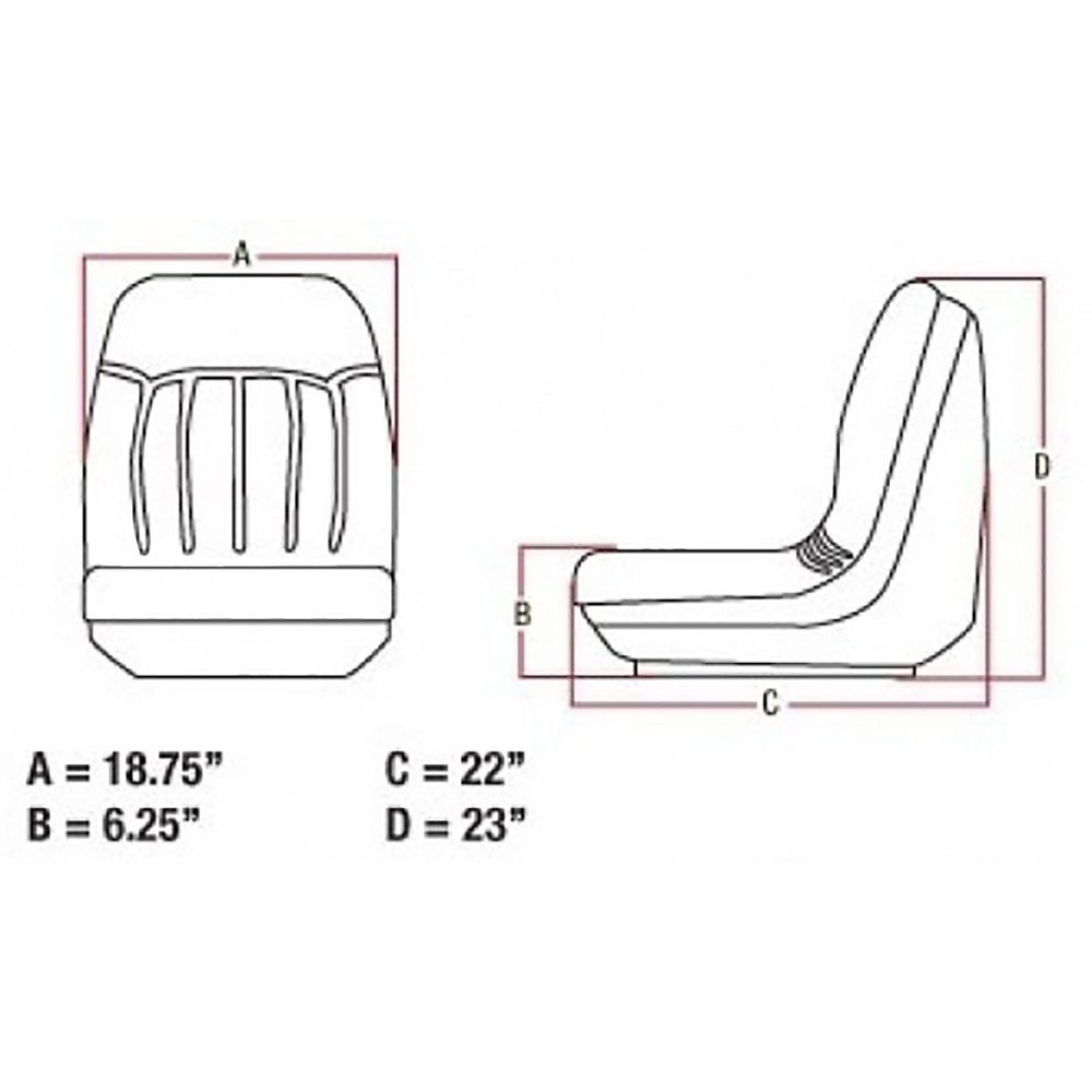 High Back Black Seat Fits Bobcat S130 S150 S160 S175 S185 S205 S220 Skid Steer