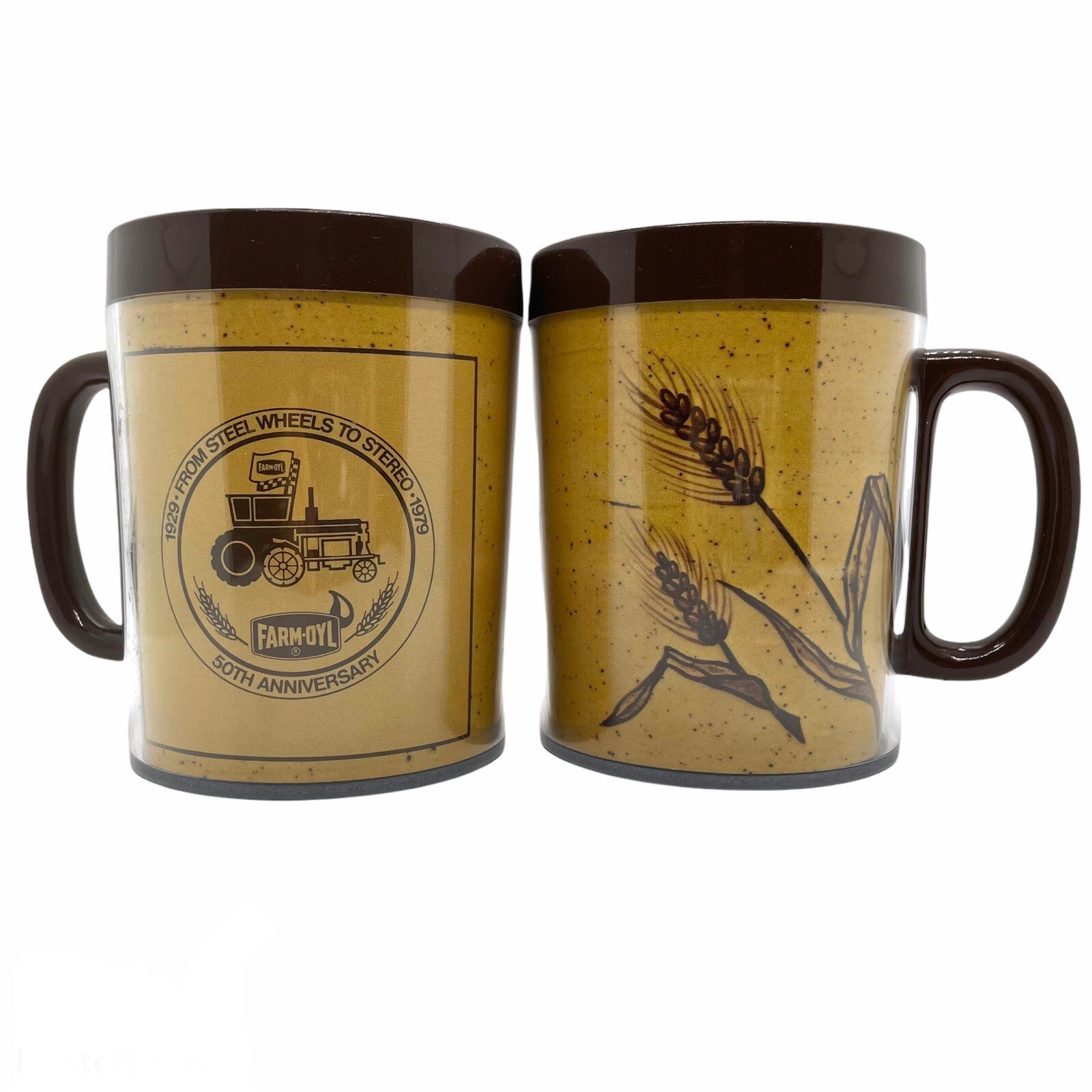 Thermo-Serv Farm-Oyl 50th Anniversary Thermal Mug Cup Made In USA Set Of 2