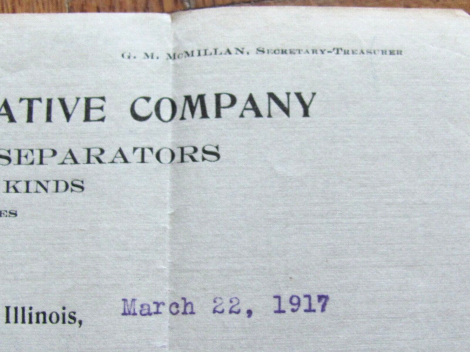 1917 LETTERHEAD FULTON FARMERS CO-OP CO CANTON IL HARNESS IMPLEMENTS BUGGIES
