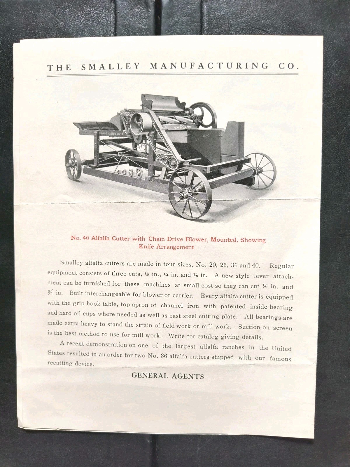 1930s Smalley Farm Tractor Equipment Sales Brochure Advertising Flyer Poster