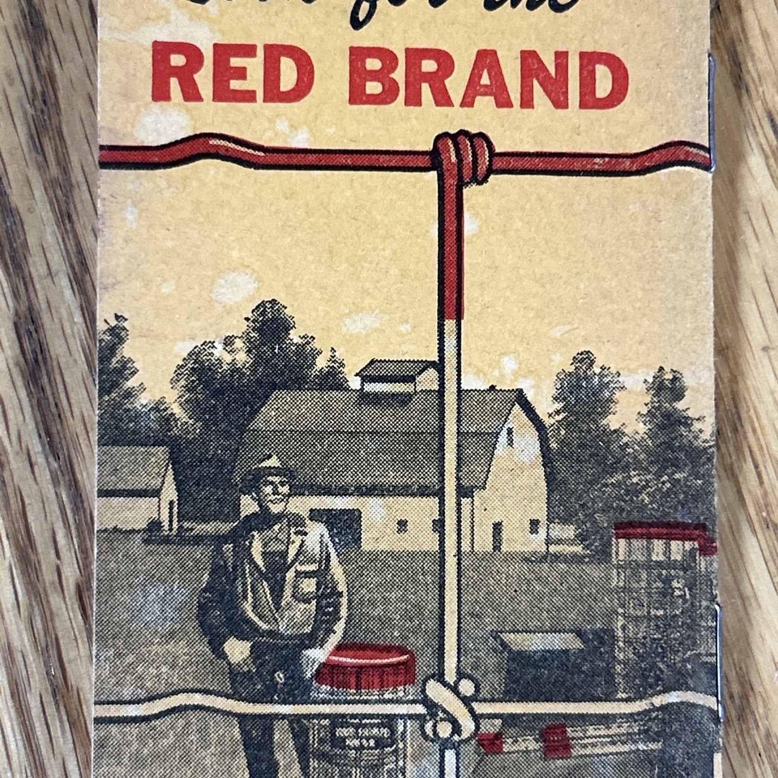 Vintage Red Brand Fence Advertising Notebook Nadeau MI Jean Lumber 1930s-1940s